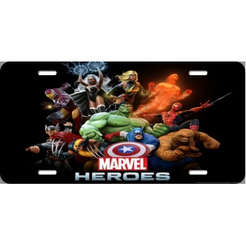 Marvel Heroes Photo License Plate